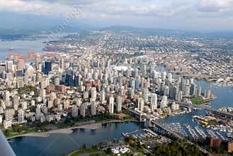 Vancouver downtown from the sky