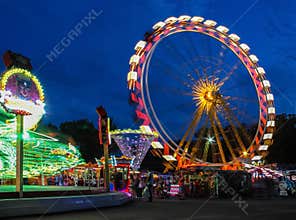 Ferris wheel at night