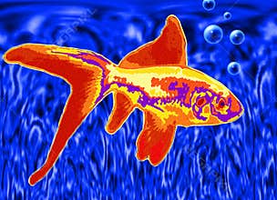 Vivid psychedelic fish