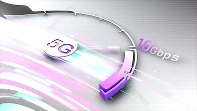 5G broadband connection speed background