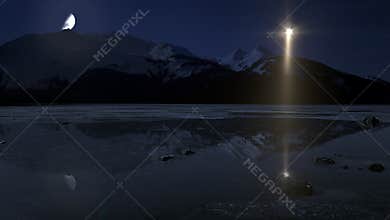 Christmas star conjunction of Saturn and Jupiter in Alaska