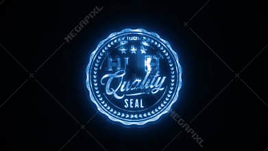 Cyber Electronics Awards Badge Seal With Texture Animation