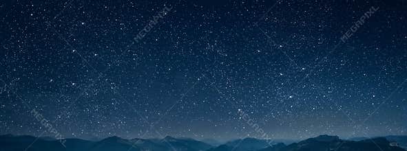 backgrounds night sky with stars and moon and clouds