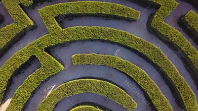 Maze of bushes in botanical park - Ayia Napa Cyprus