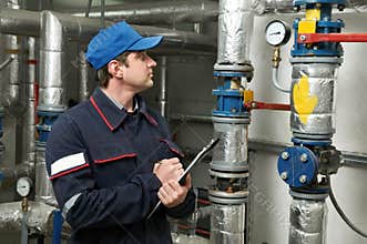 Heating engineer repairman