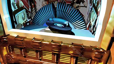 Jukebox and guitar