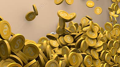 Coin piling up Antique item value increase