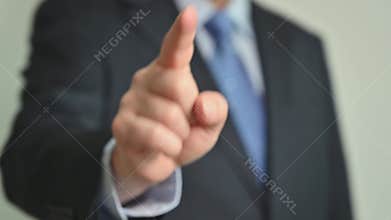 Boss giving order or firing employee. Angry executive or manager