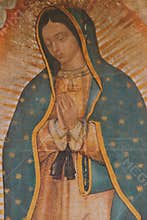 Image of the virgen de guadalupe in  Basilica of Guadalupe, mexico VI