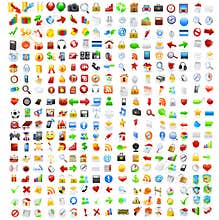 Large set of computer icons