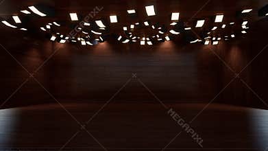 3D Virtual News Studio Background