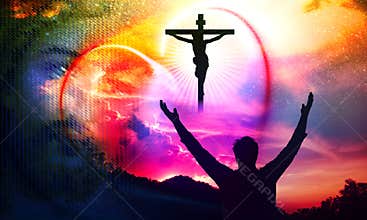 Love to god background. Abstract vector illustration.