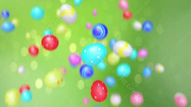 Easter eggs jumping in slow motion 4K