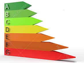 3d arrows abstract background certified energy class