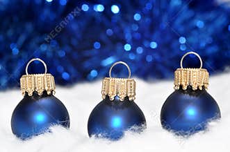 Blue christmas decorations