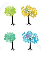 Colorful set of trees