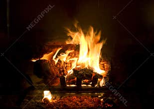 Fire in Fireplace