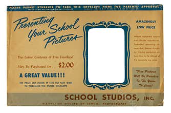School portrait envelope