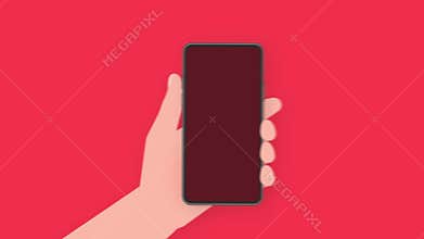Phone, call icon, smartphone icon design. Smartphone hand 911 in flat style. Motion graphics.