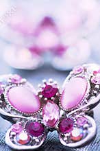 Women accessories, butterfly shape brooch, jewelry decorate pin, vertical