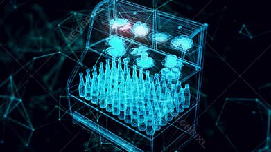 market display hologram Close up