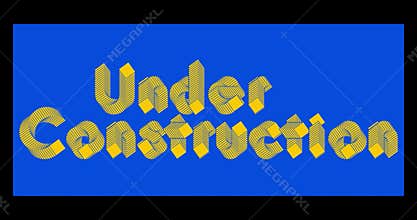 Video animation colorful abstract text in 3d under construction