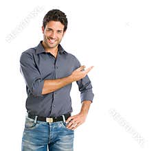 Proud man display your text