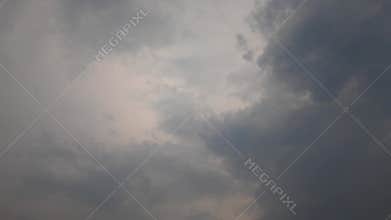 Gray stormy clouds disappear from the sky, dark clouds rolling into high heavenly skyspace in rainy day, rainstorm weather in