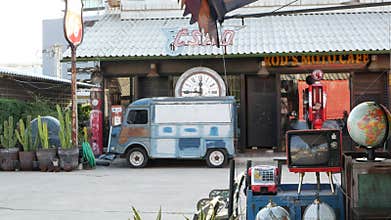 BANGKOK, THAILAND 12 JULY 2019 Rod Fai Talad retro night train market. Popular asian hipster street flea marketplace