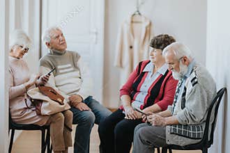 Two senior couples