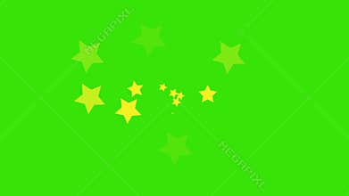 Shining star particles green screen motion graphics