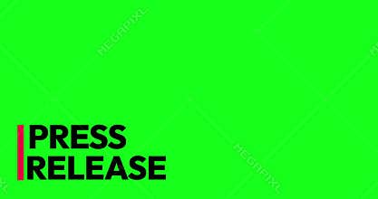 Bold \'PRESS RELEASE.\' Typography with Red Line and Dot on White-to-Gray Gradient Background for Editorial