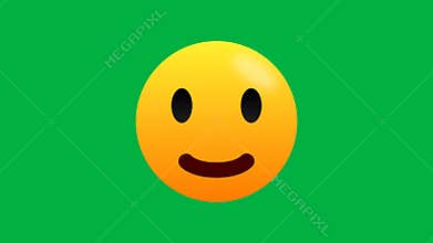 love and blushing expression emoji in seamless and loopable pattern isolated on green screen