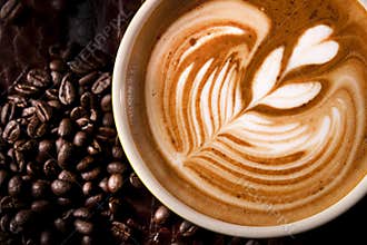 A Cup of Coffee with Latte Art