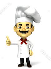 3d chef thumb up