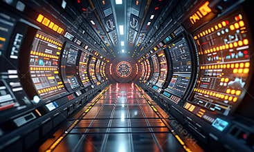 Futuristic Spaceship Corridor