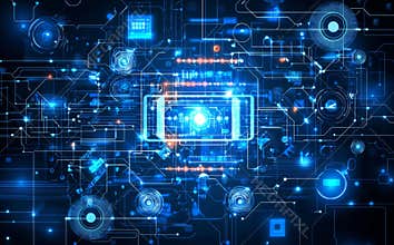 Innovation concept background for digital technology and computer networking