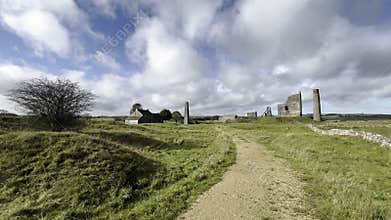 English rural landscape b-roll from Magpie Mine in the Derbyshire Peak District National Park