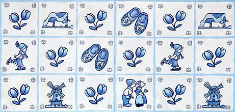 Blue Delft Landmarks of Holland