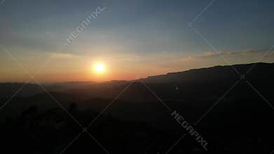 Aerial Panorama of Siurana Village on Cliffs at Dusk: A Picturesque Catalan Gem in the Montsant Mountains, Spain