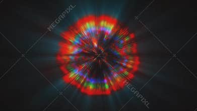 Art space gradient cosmos glitch sphere.