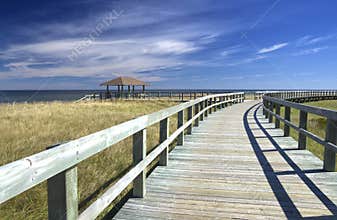 Boardwalk at an Eco-Centre, New Brunswick, Canada