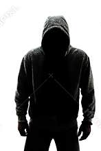 Mysterious man in silhouette