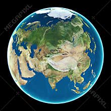 Asia on planet Earth