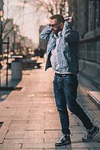 man in hoodie on a street code