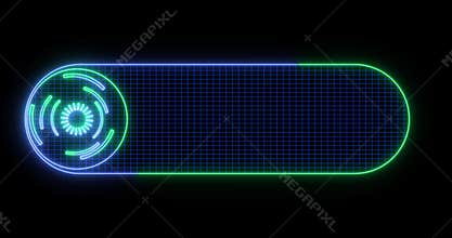 4K neon color futuristic lower third. Technology designed neon colorful hud lower third.