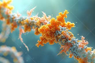 Protein atomic scale micro particles dna dnr atoms microscope molecular level proteins fats acids nucleus cell