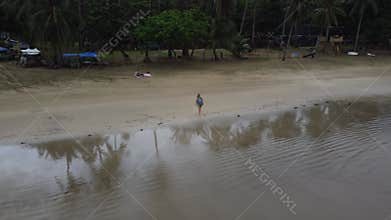Philippine Paradise: Aerial Drone Views of Stunning Sunsets, Sunrises, and Tropical Beaches with Palm Trees