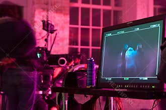 Shooting music video.