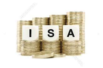 ISA (Individual Savings Account) on gold coins on